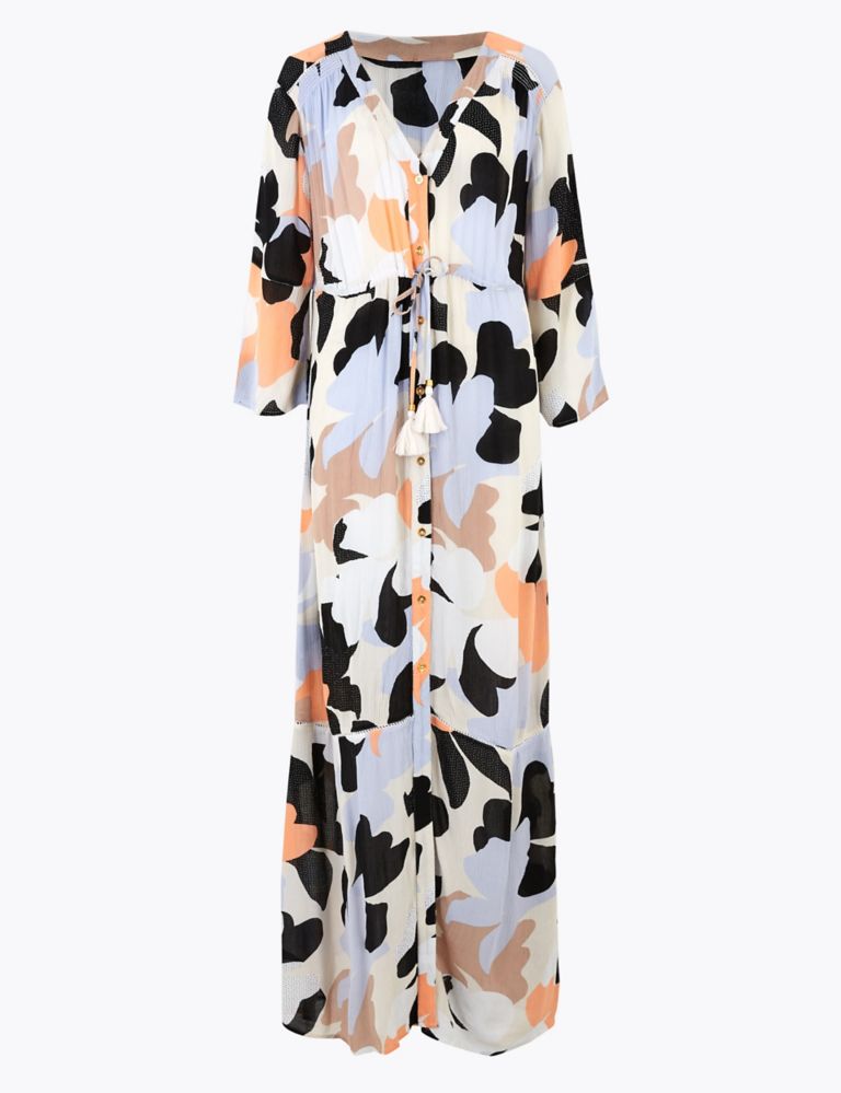 Floral Maxi Waisted Beach Dress | M&S Collection | M&S