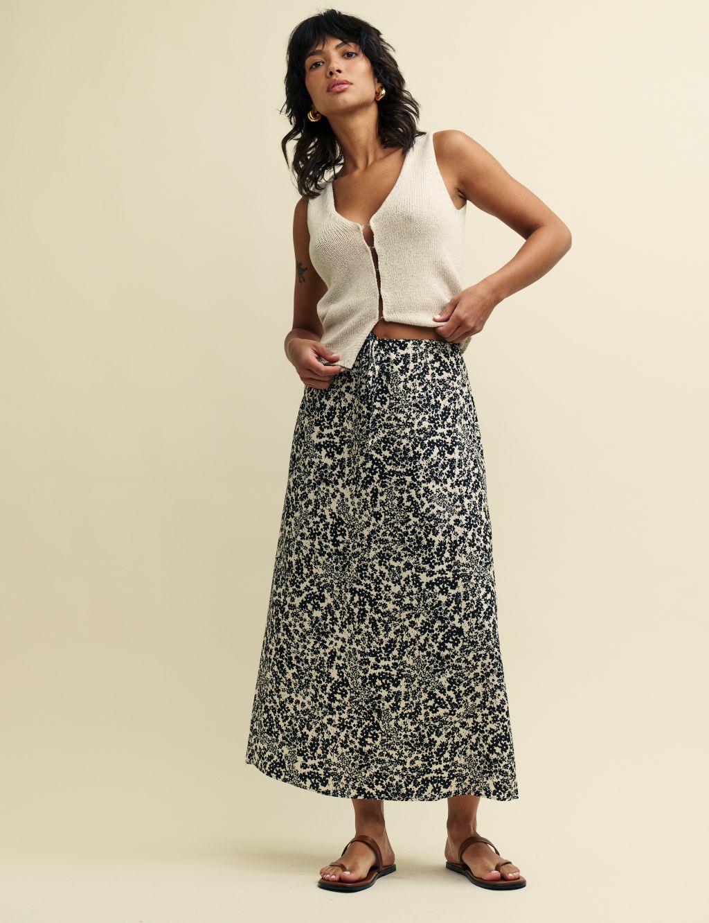 Floral Midaxi A-Line Skirt 7 of 8