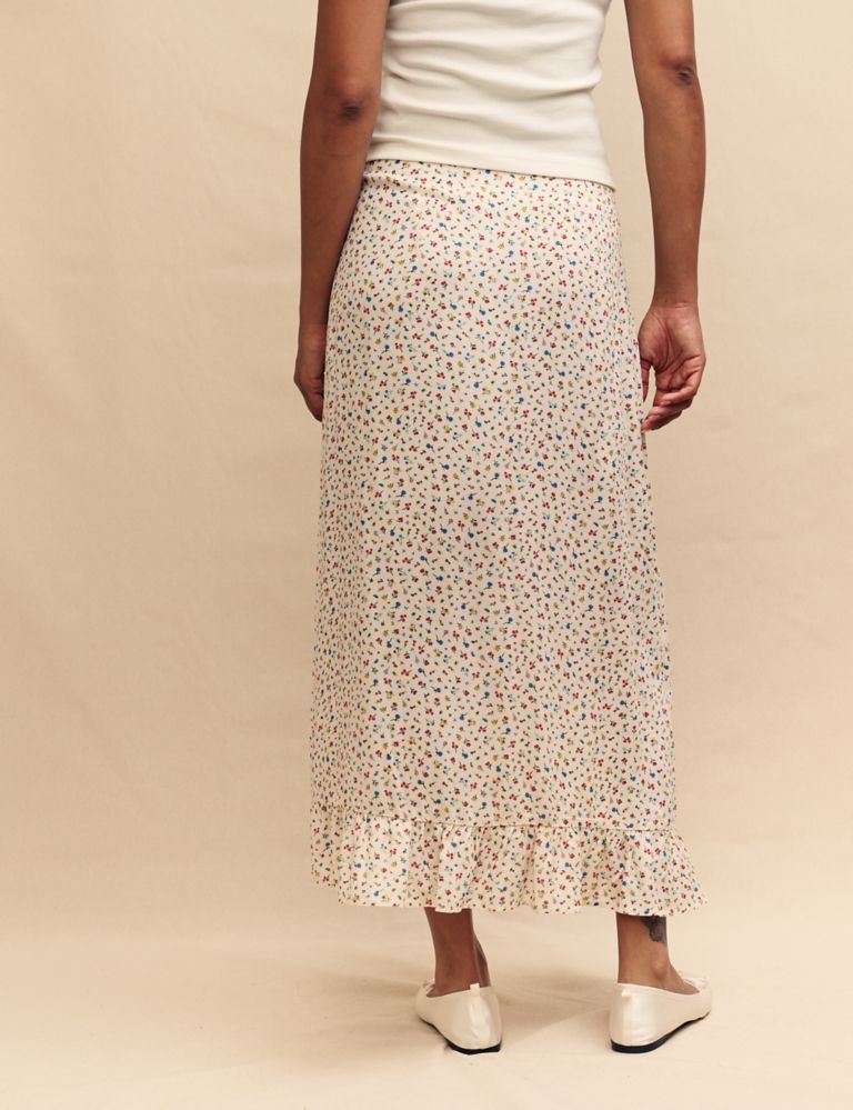Floral Midaxi Column Tiered Skirt 3 of 4