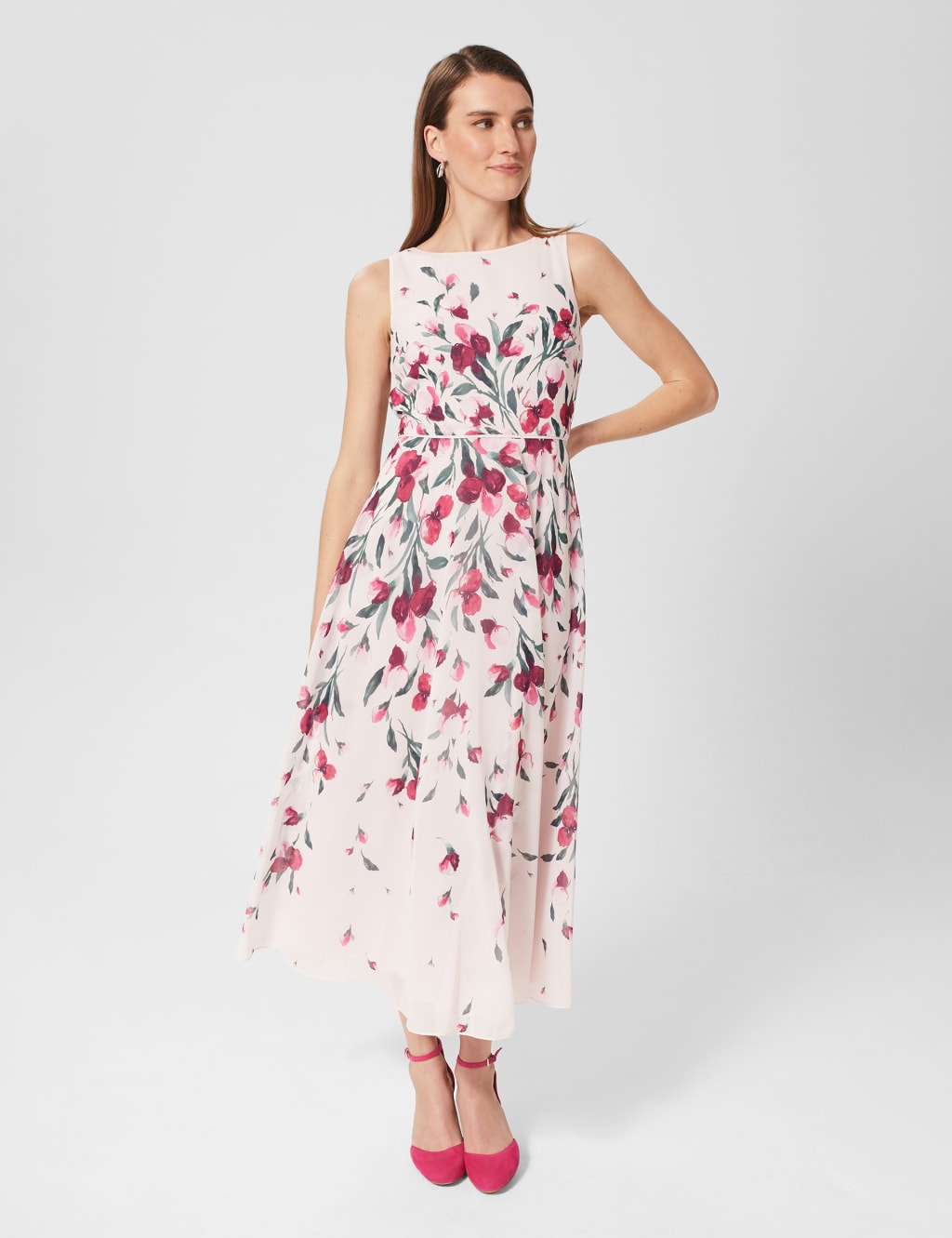 Floral Midaxi Swing Dress HOBBS M&S