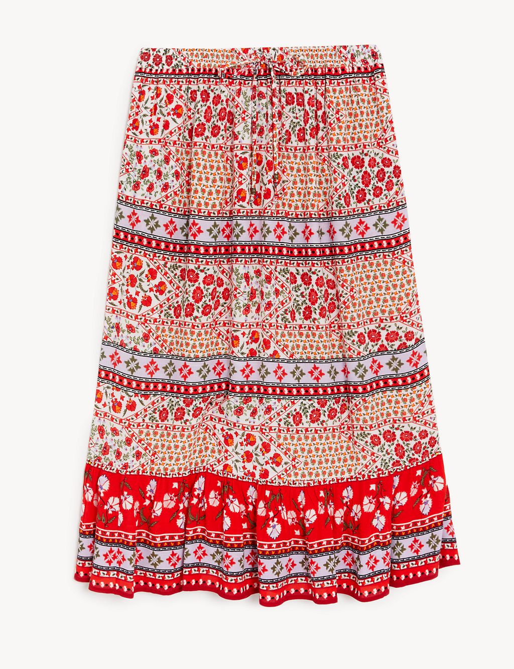 Floral Midaxi Tiered Skirt | Per Una | M&S
