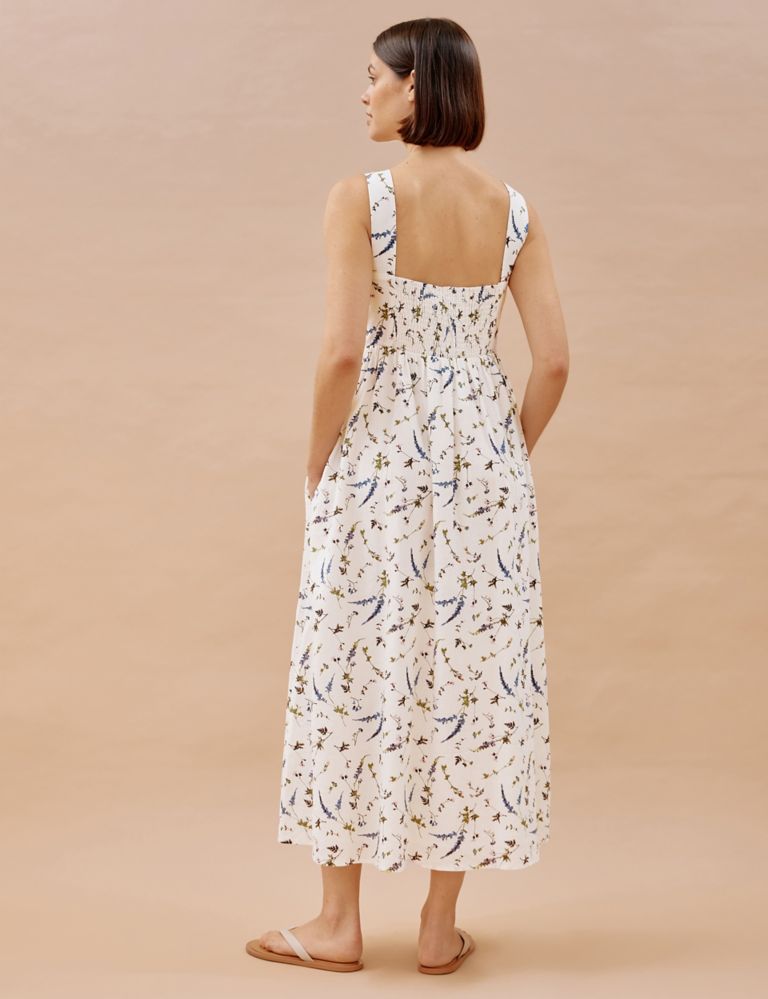 Floral Midaxi Waisted Dress 3 of 5