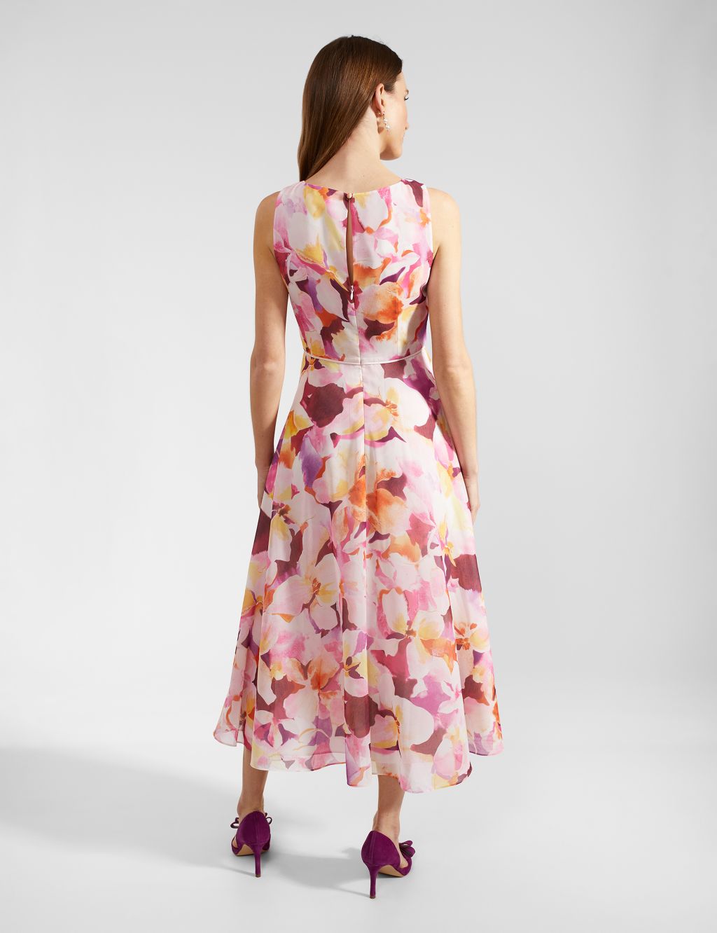 Floral Midaxi Waisted Dress 1 of 5