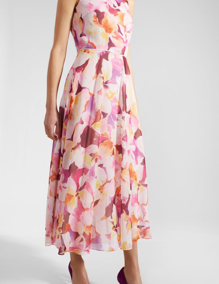 Floral Midaxi Waisted Dress 4 of 5
