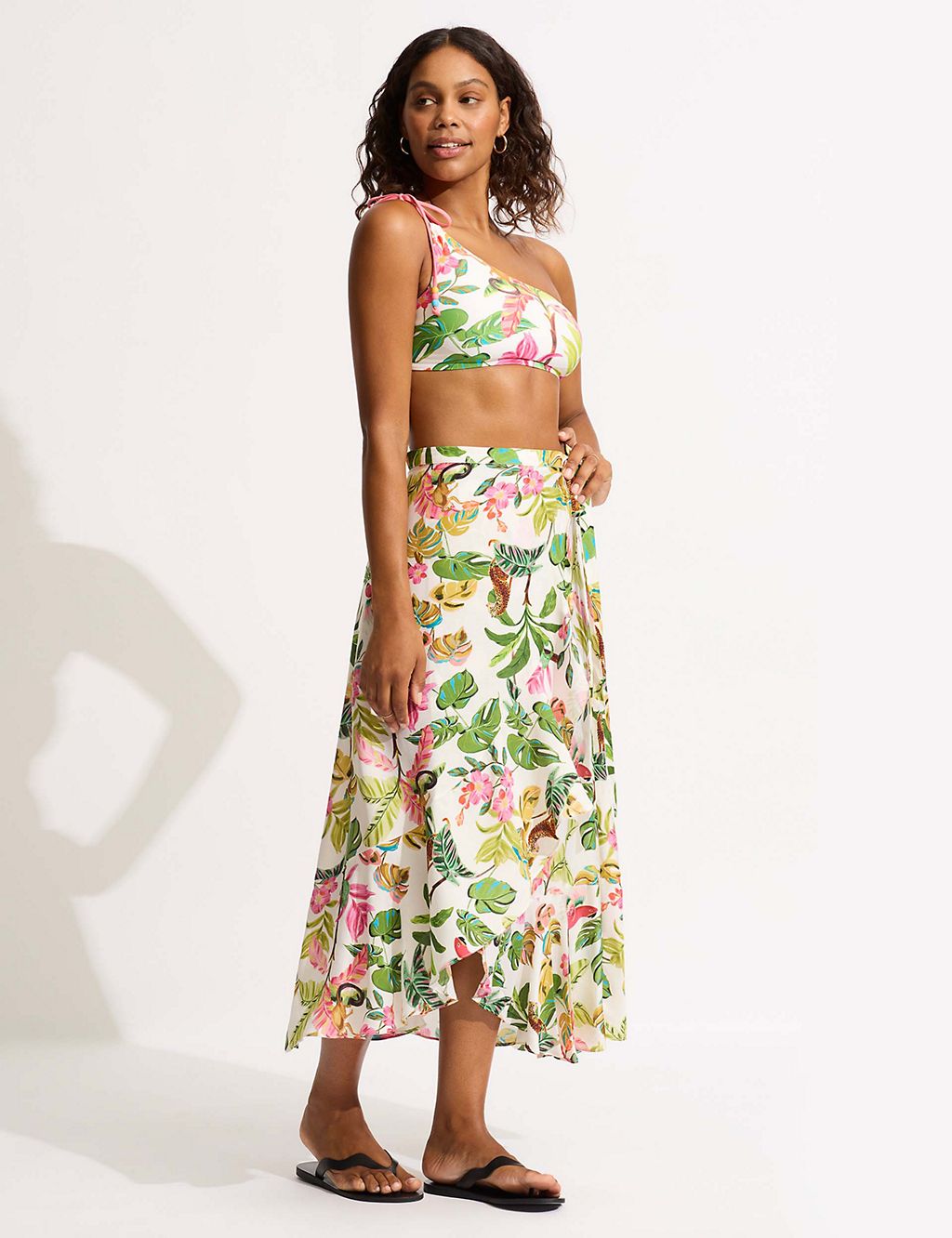 Floral Midaxi Wrap Beach Skirt | Seafolly | M&S