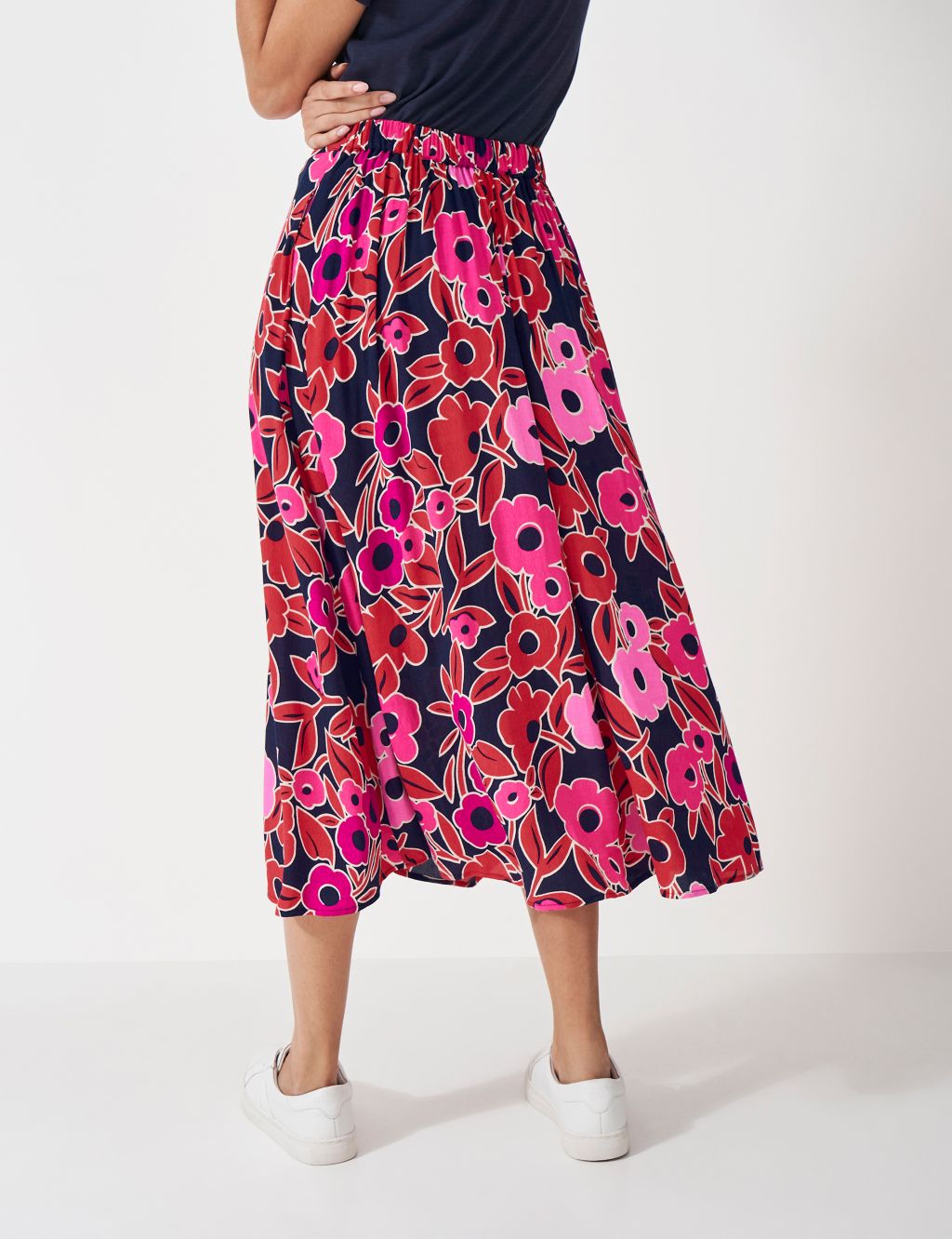 Floral Midi A-Line Skirt 4 of 5