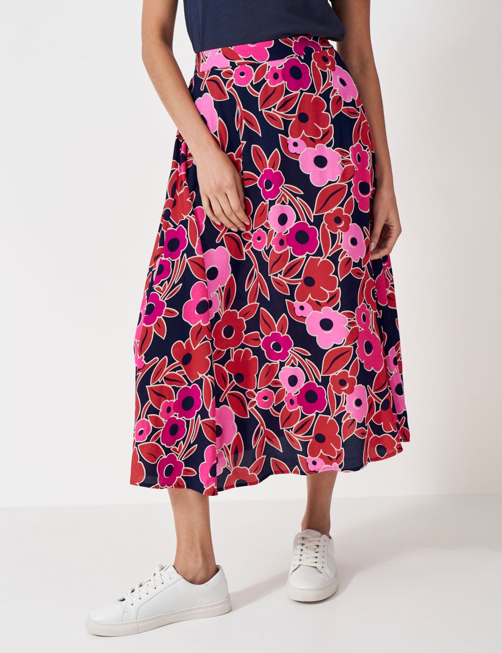 Floral Midi A-Line Skirt 5 of 5