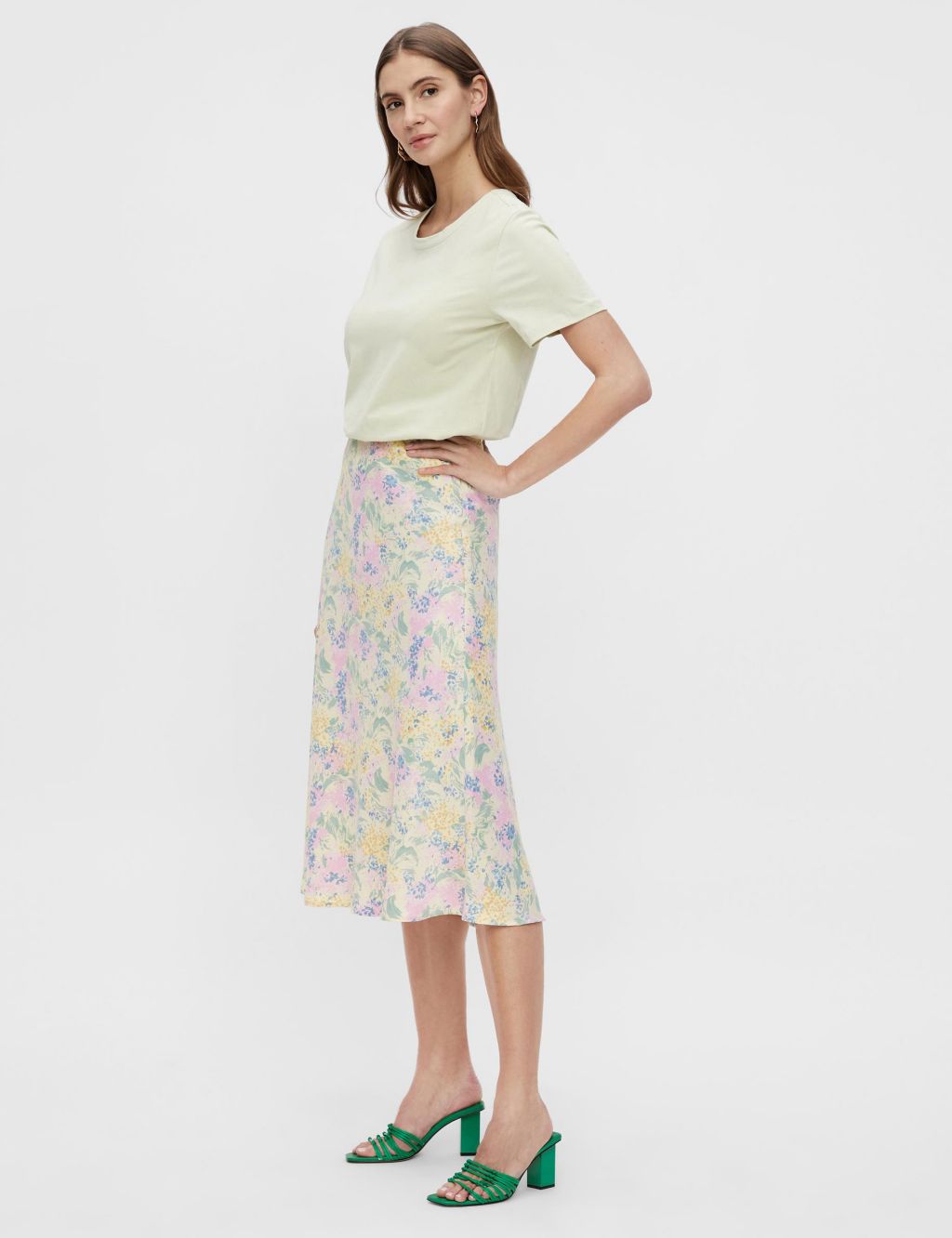 Floral Midi A-Line Skirt | Y.A.S | M&S