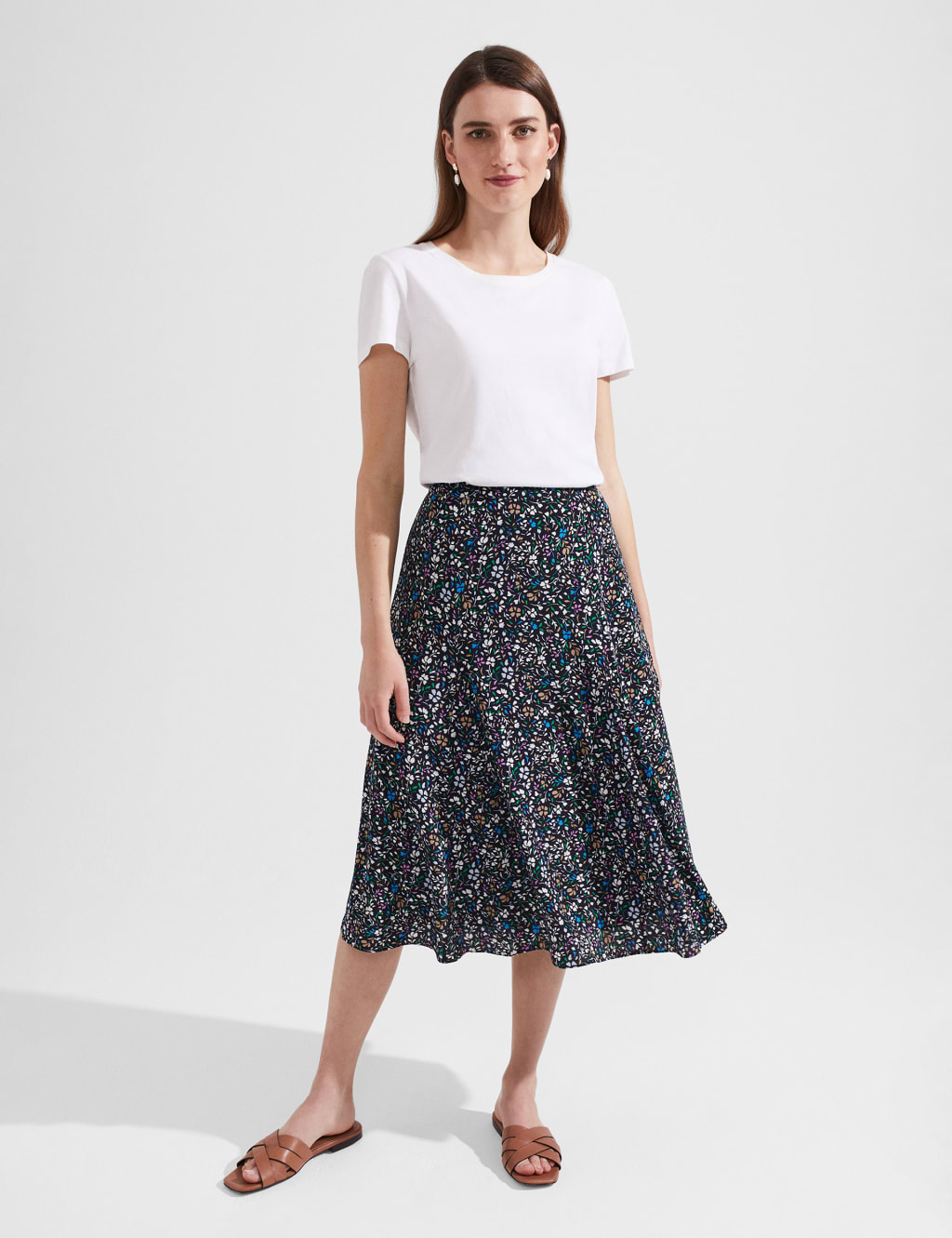 Floral midi skirt shop qvc