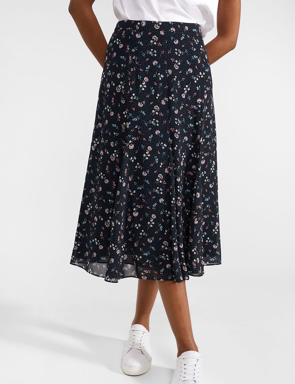 Floral Midi A-Line Skirt 2 of 6