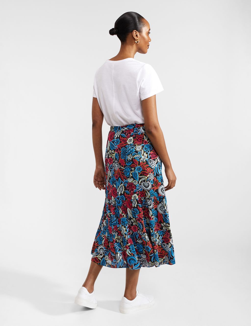 Floral Midi A-Line Skirt 6 of 7