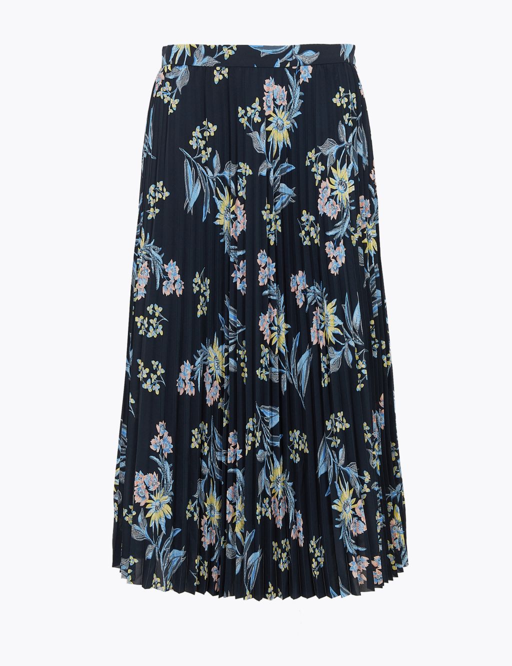 Floral Midi Pleated Skirt | M&S Collection | M&S