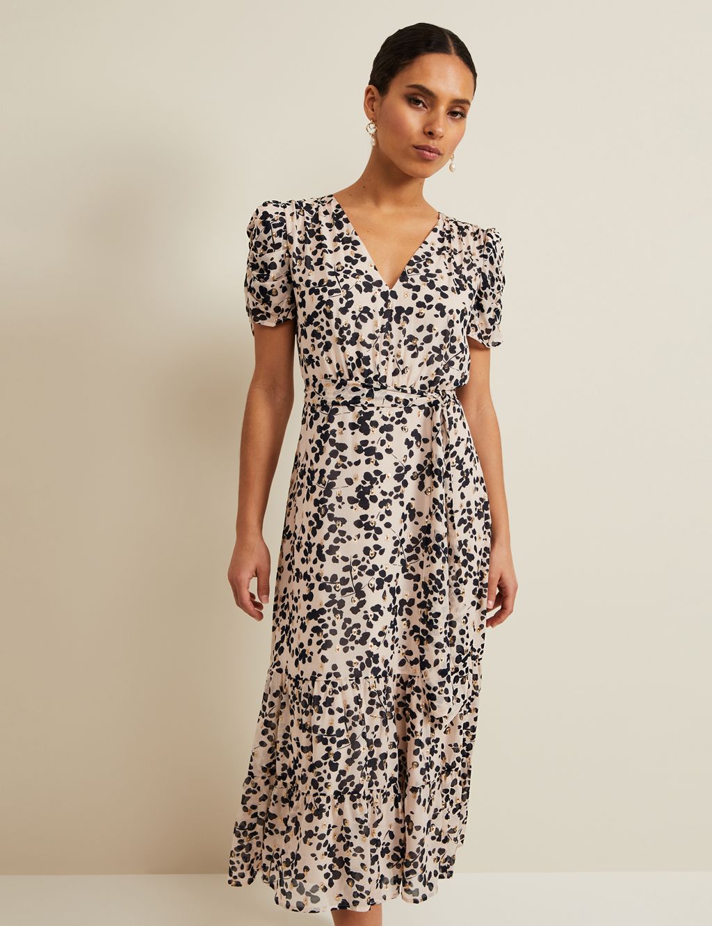 Floral Midi Shirred Dress | Phase Eight | M&S