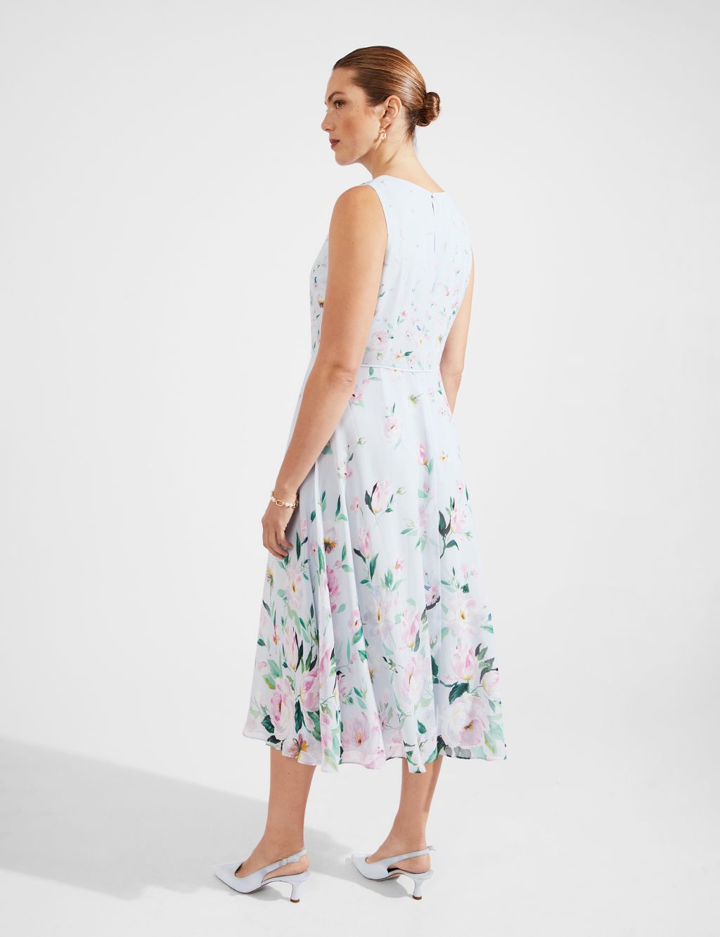 Buy Floral Midi Skater Dress | HOBBS | M&S