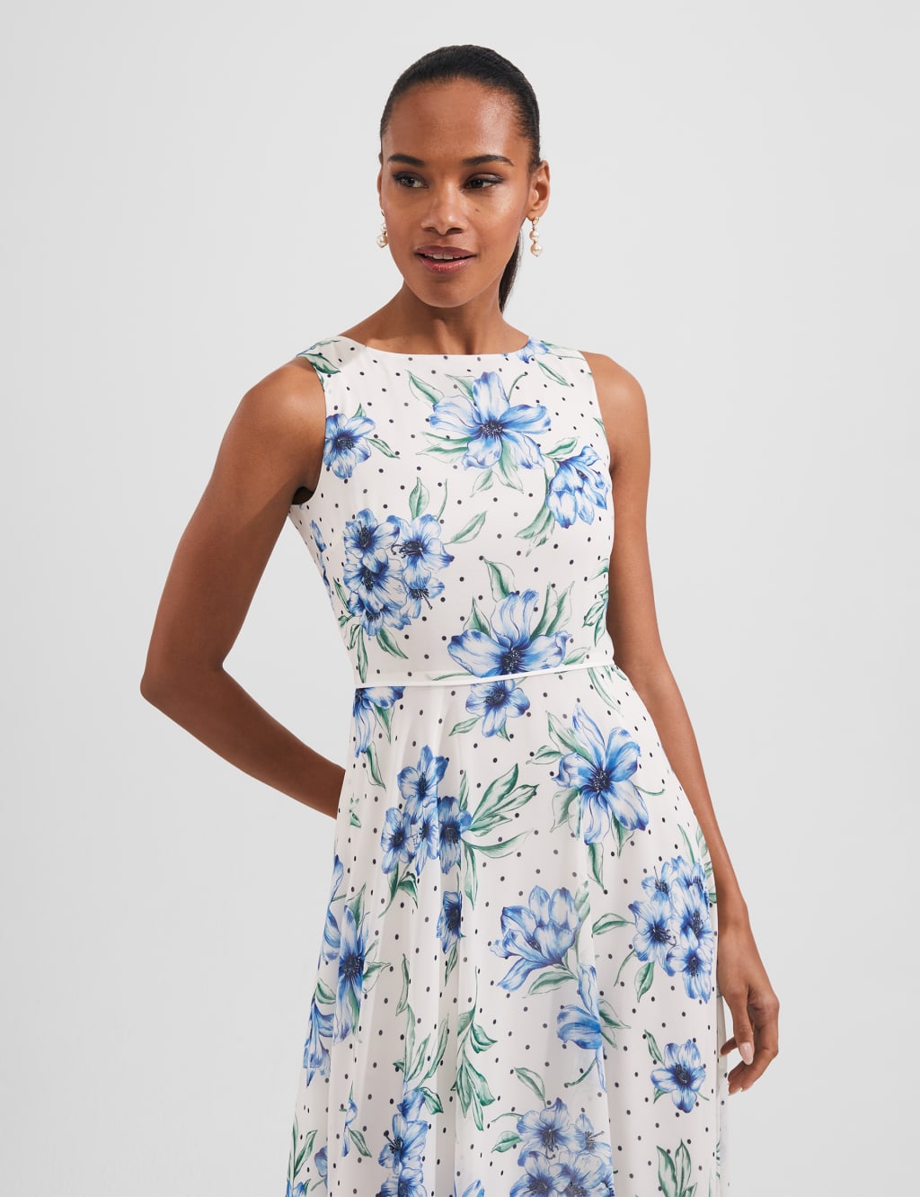 Floral Midi Swing Dress HOBBS M S