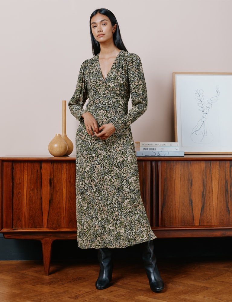 Floral Midi Tea Dress Albaray M S