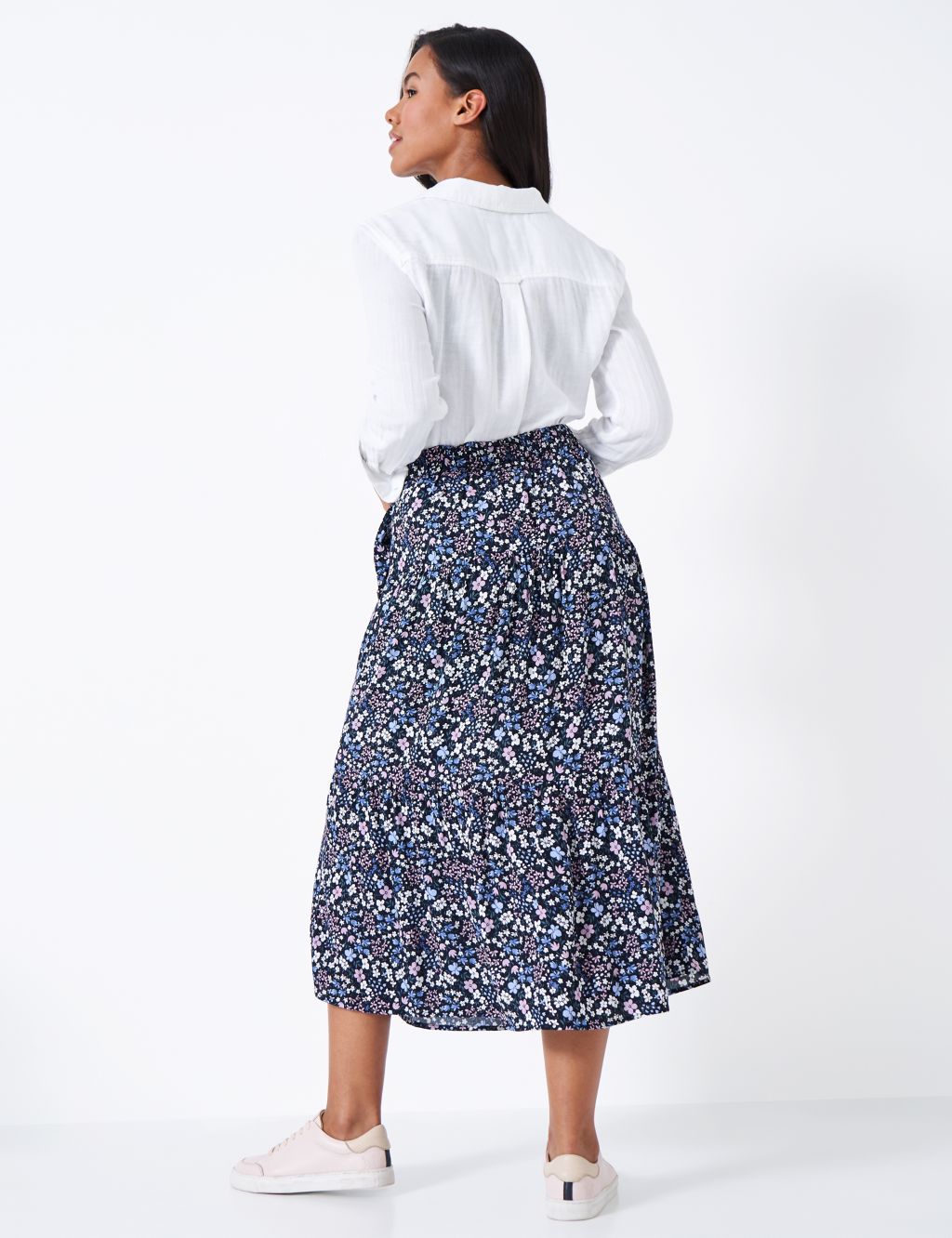 Floral Midi Tiered Skirt 4 of 5