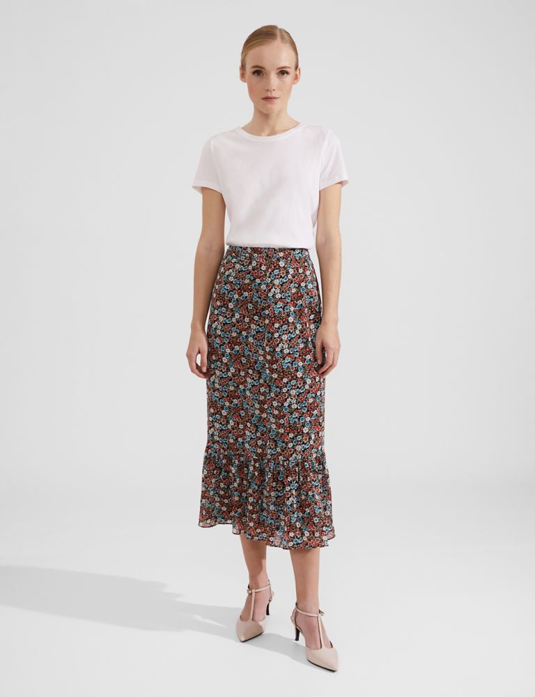 Floral Midi Tiered Skirt 1 of 6