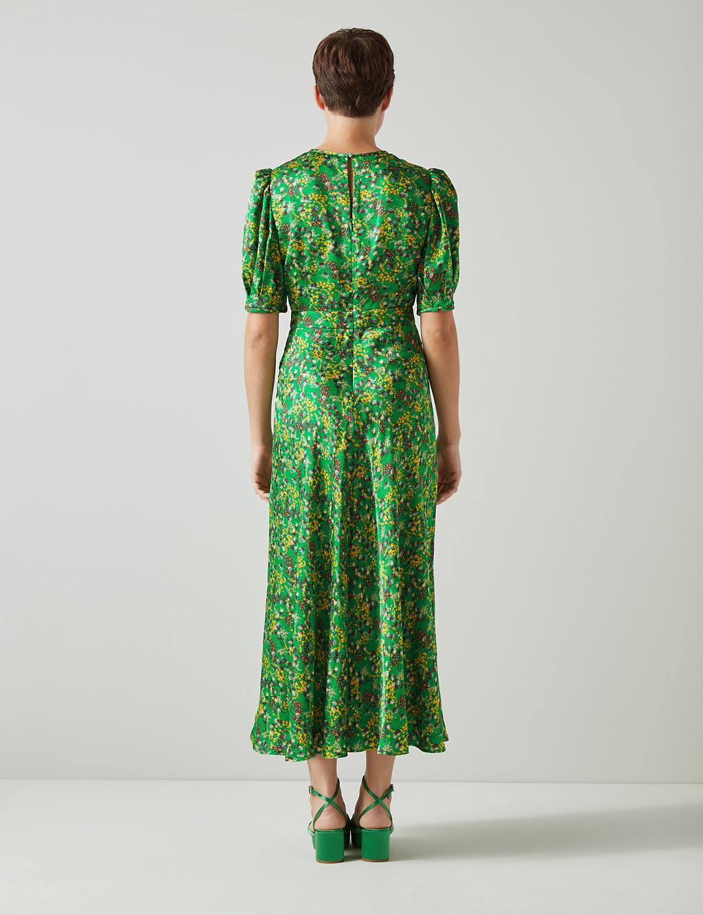 Floral Midi Waisted Dress 2 of 4