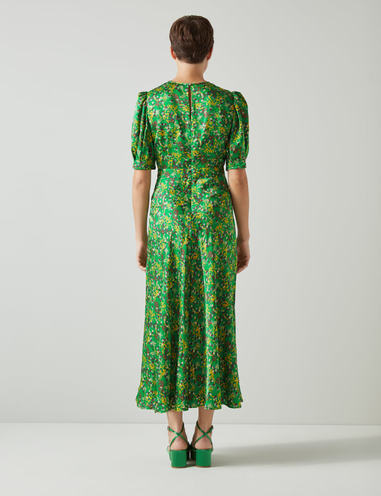 Floral Midi Waisted Dress 3 of 4