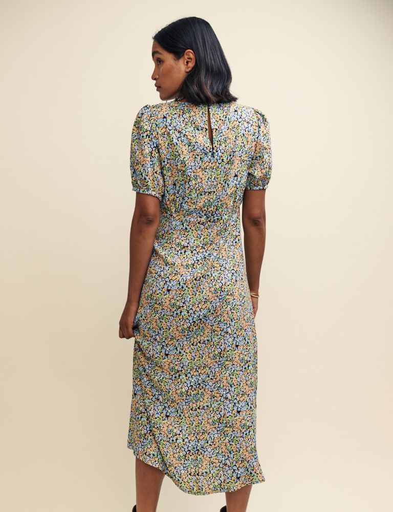 Floral Midi Waisted Dress 6 of 7