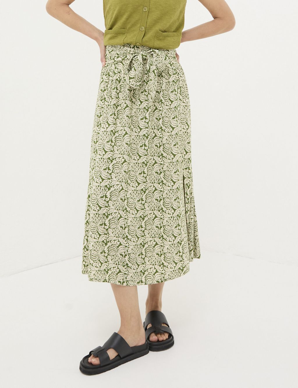 Floral Midi Wrap Skirt 1 of 5