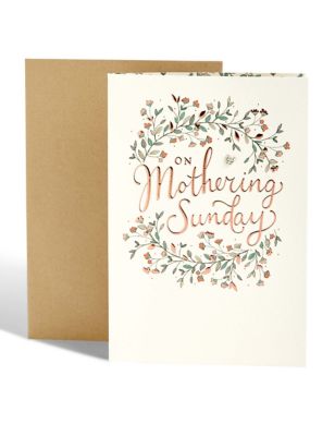 Floral Mothering Sunday Mother's Day Card Image 1 of 2