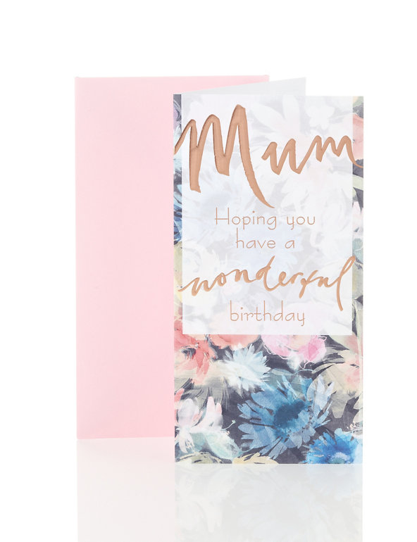 Floral Mum Birthday Card Image 1 of 2