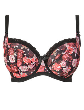 Floral Non-Padded Balcony Bra DD-G Image 2 of 4