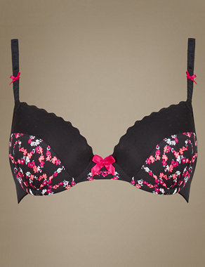 Floral Padded Balcony Bra A-DD Image 2 of 4