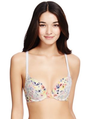 Floral Padded Plunge Racer Back Bra A-E, Limited Collection