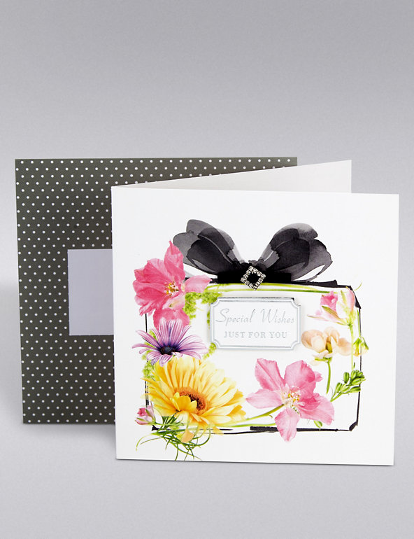 Floral Perfume Bottle Card Image 1 of 2