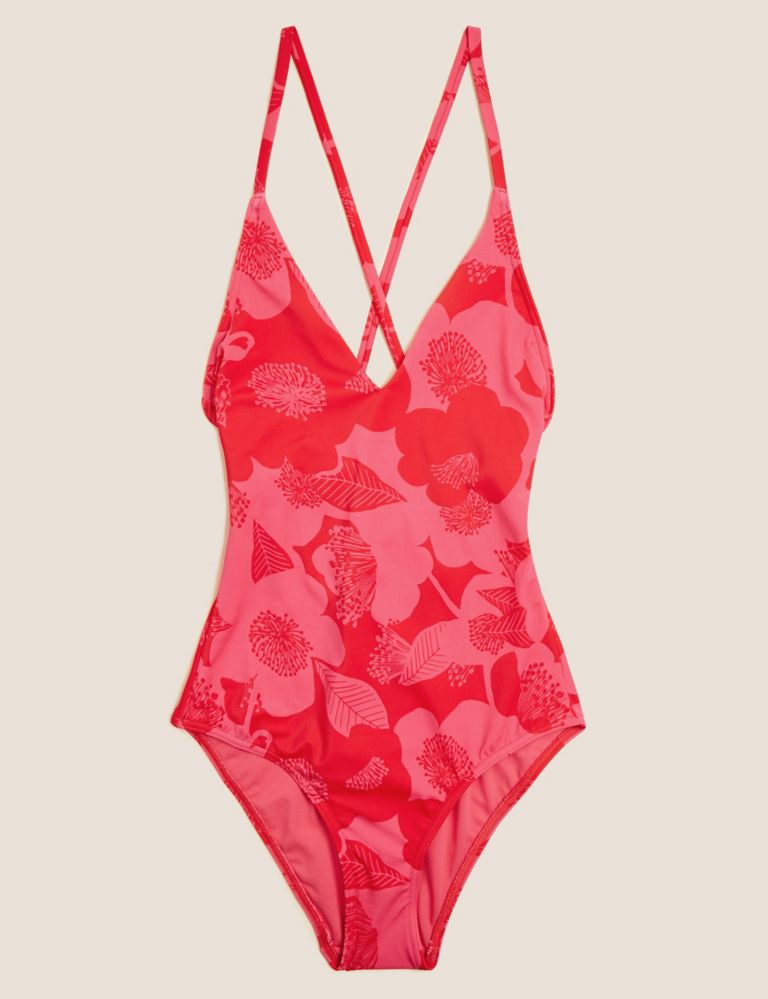 Floral Plunge Swimsuit | M&S Collection | M&S
