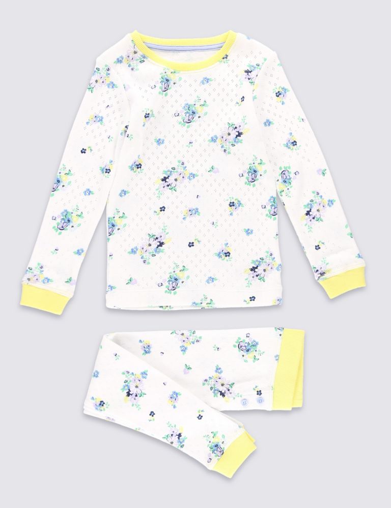 Floral Pointelle Thermal Set (3-16 Years) 1 of 1