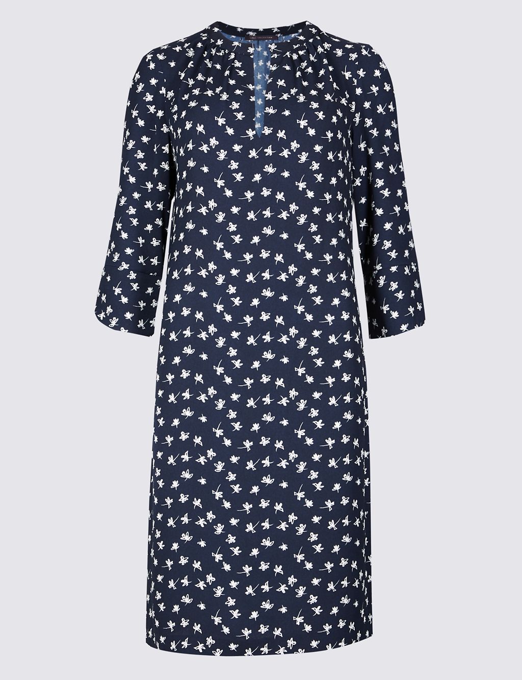 Floral Print 3/4 Sleeve Shift Dress 1 of 5