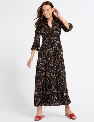 M&s black best sale maxi dress