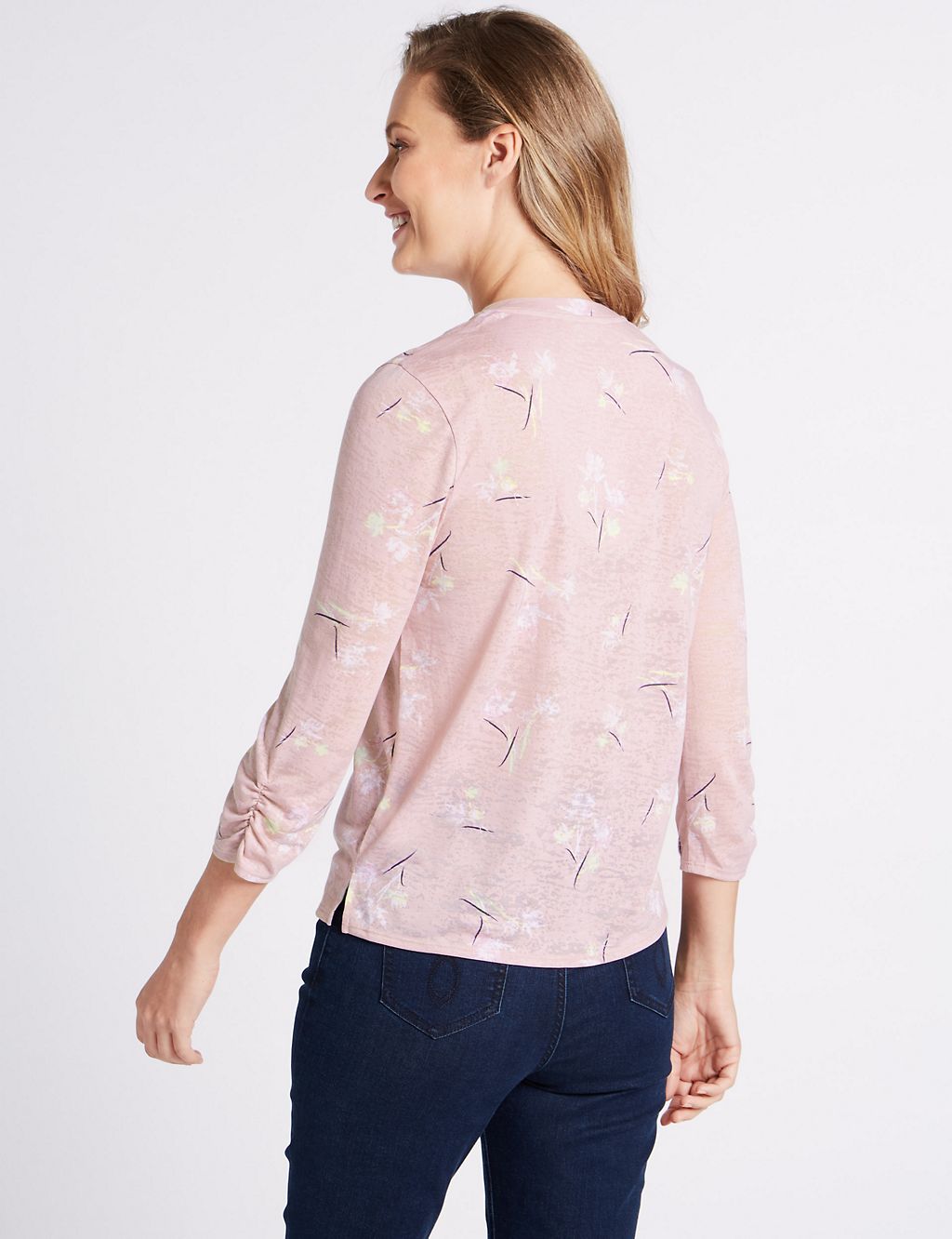 Floral Print 3/4 Sleeve Shirt 4 of 5