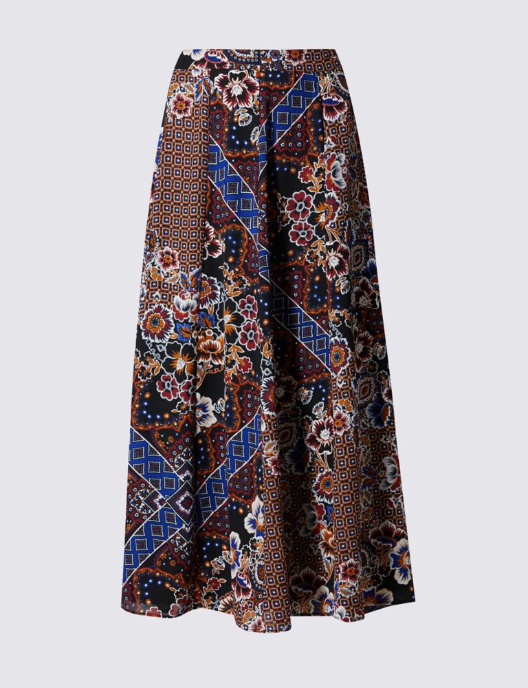 Floral Print A-Line Skirt 2 of 5