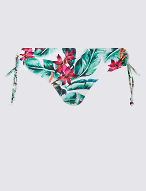Floral Print Adjustable Hipster Bikini Bottoms Image 2 of 3