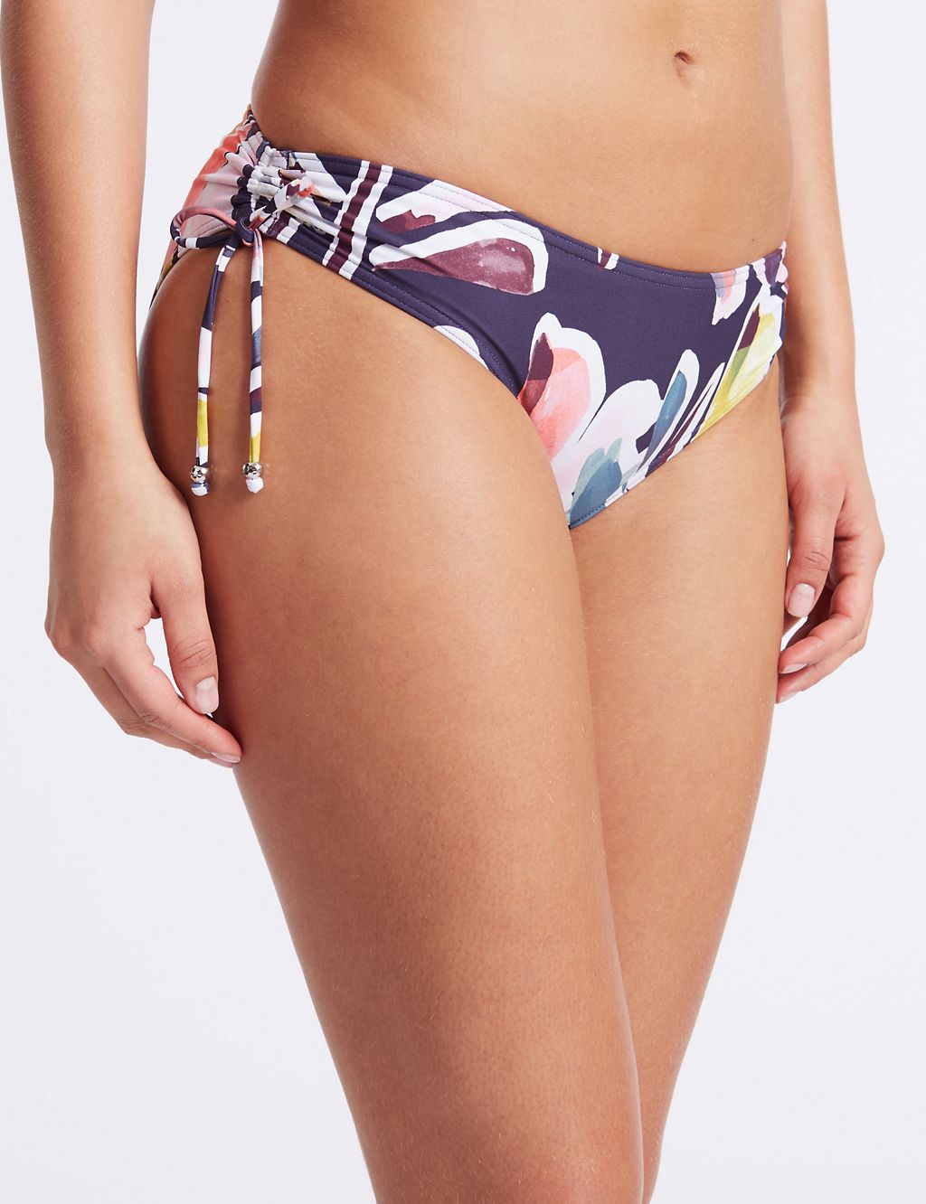 Floral Print Adjustable Side Hipster Bikini Bottoms 3 of 5