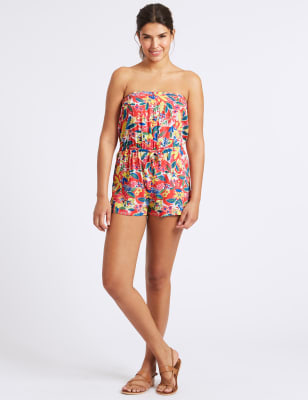 Flroal Bandeau Romper