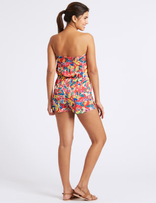 Flroal Bandeau Romper