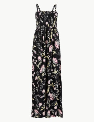 marks and spencer black maxi dress