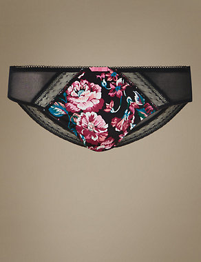Floral Print Brazilian Knickers Image 2 of 4