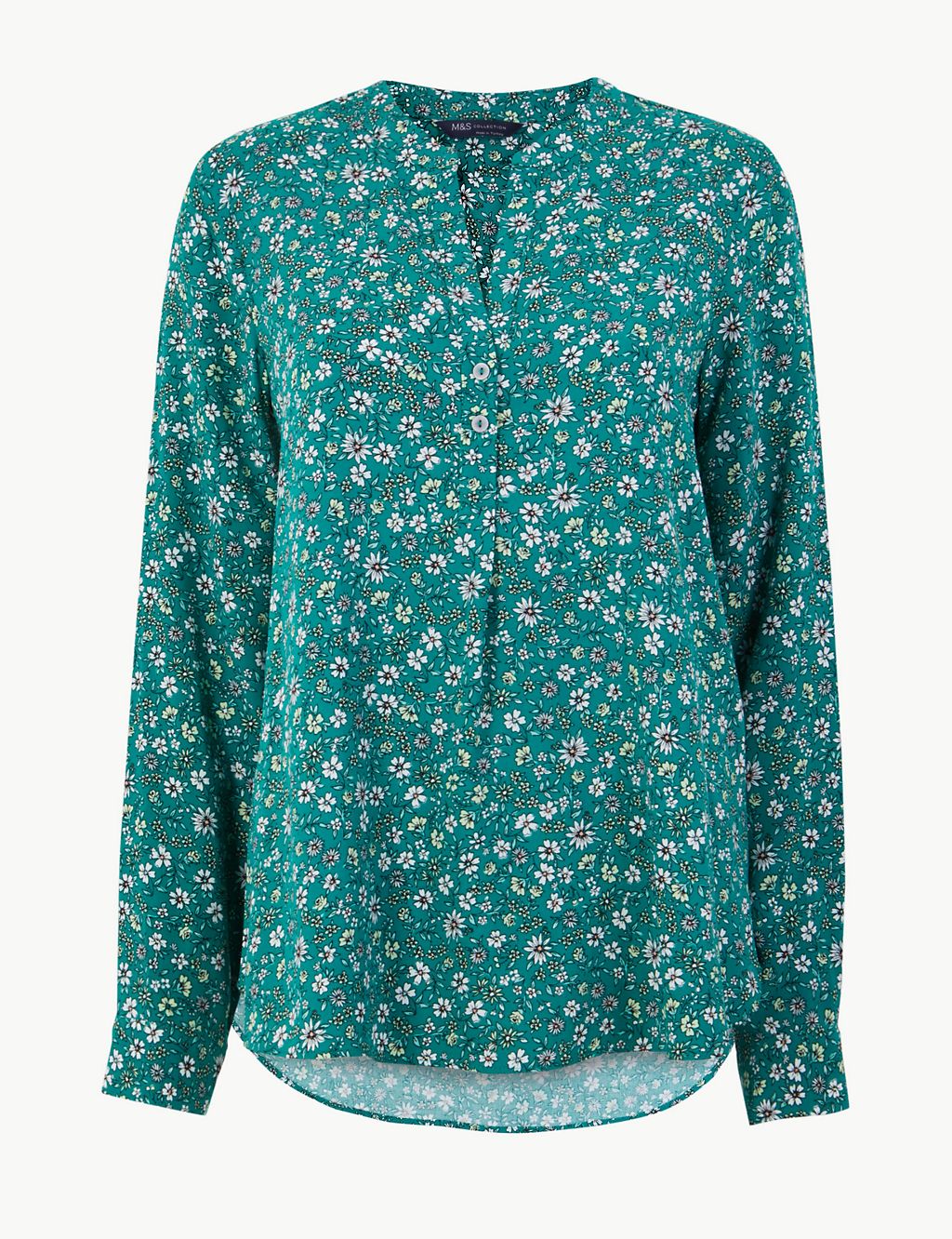 Floral Print Button Detailed Blouse 1 of 4