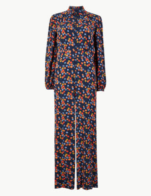 Marks and spencer floral jumpsuit best sale