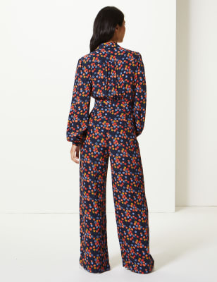 M&s store floral jumpsuit