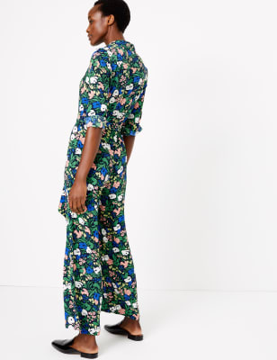 marks and spencer floral jumpsuit