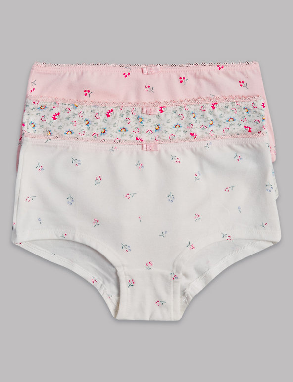 Floral Print Cotton Shorts with Stretch (6-16 Years) Image 1 of 2