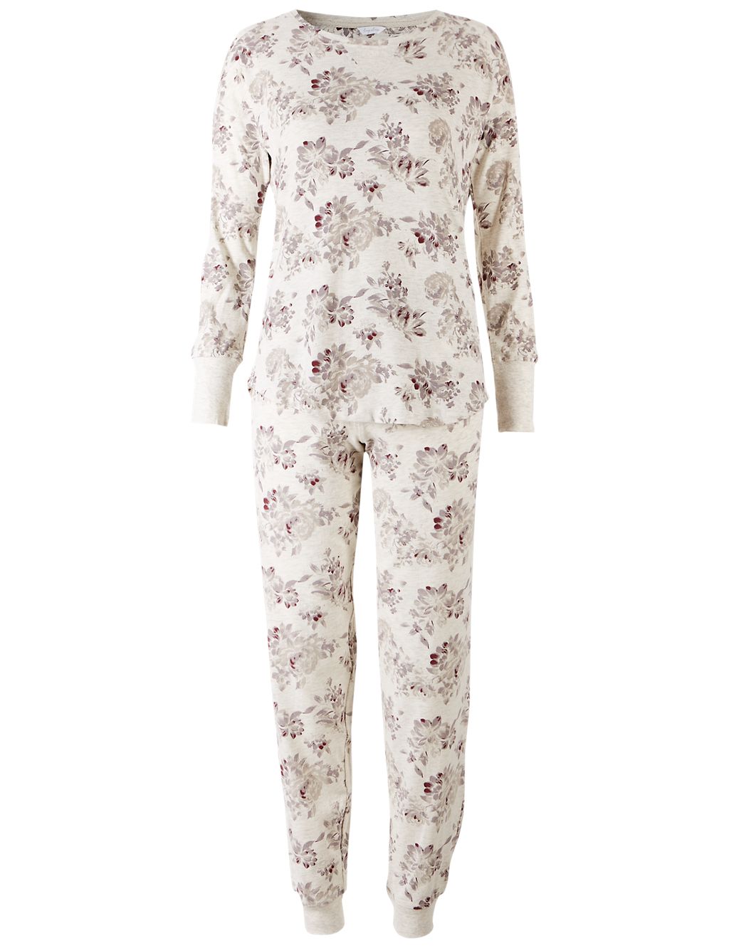 Floral Print Cuffed Hem Pyjama Set 5 of 6